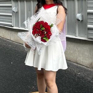 Zara White Sleeveless Mini Dress